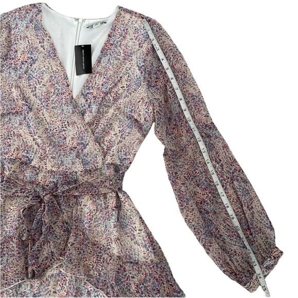 A Love Like You South Moon Under Floral Ruffle Waist Tie Long Sleeve Dress - Picture 11 of 15
